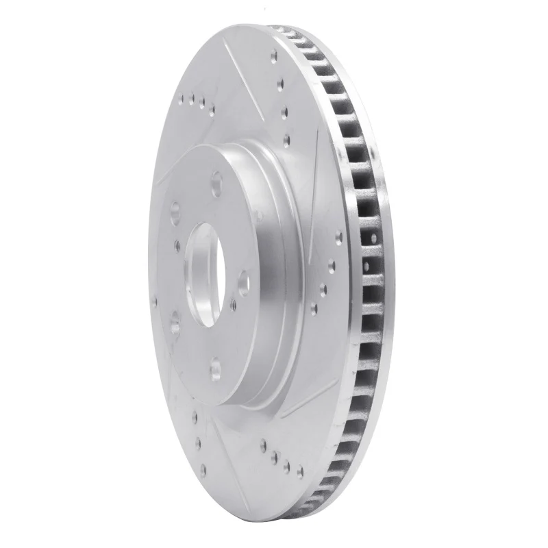 R1 06-20 Lexus ES350 Front Right Drilled & Slotted Silver Brake Rotor