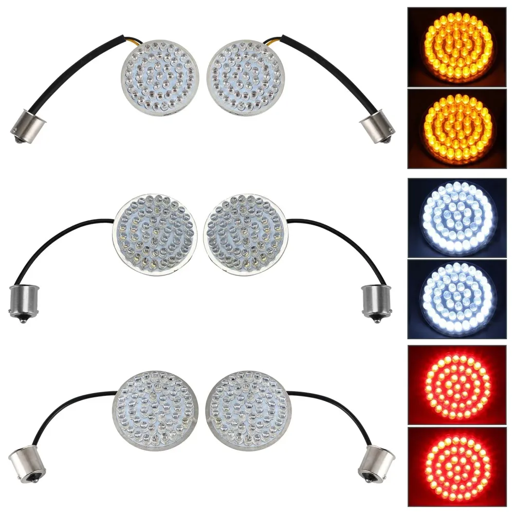 1156 LED traseiro INSERIR LUZES DE INSERIÇÃO PARA DYNA TROURING ROTE ROAD GLIDE 883 âmbar