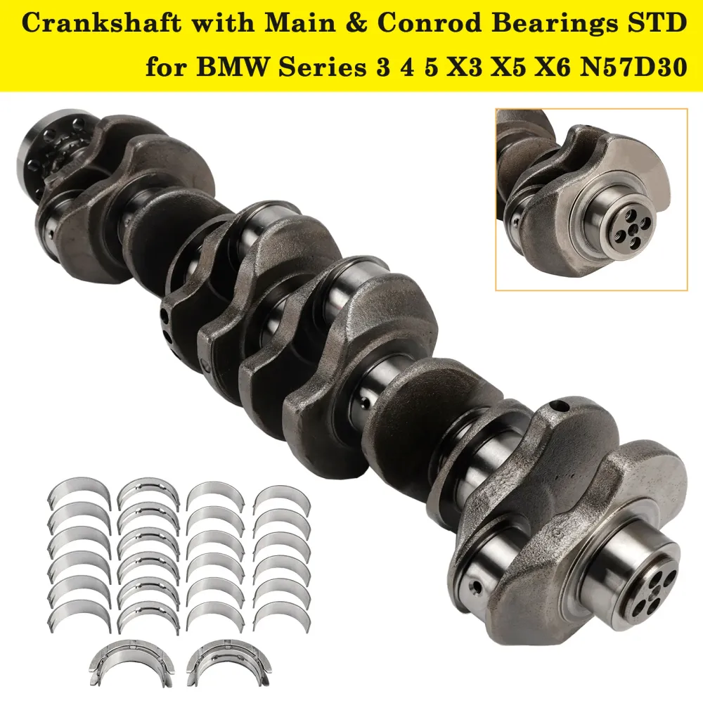 12.2014-07.2019 BMW X6 (F16, F86) N57 D30 ENGINES Crankshaft Main & Conrod Bearings STD 11217799970 11217809375