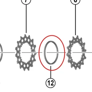 12V SHIMANO Espaçador de Cassete para Dura Ace 9200 1.9mm
