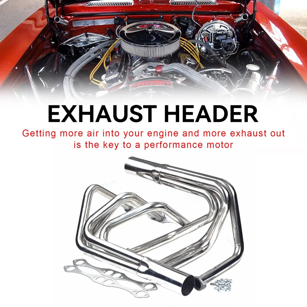 1-5/8" Coletor de ço inoxidável compatível com Chevy Small Block Roadster Sprint