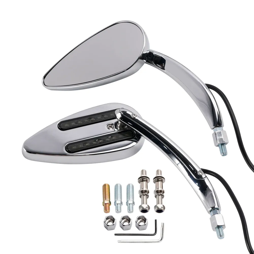 1990-2021 Electra Street Road Glide Chrome LED LED espelhos de sinal de volta