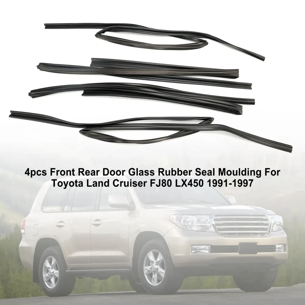 1993-1997 Toyota Land Cruiser Base Sport Utilitário de 4 portas 4.5L 4pcs Porta Moldagem de vedação de borracha de vidro