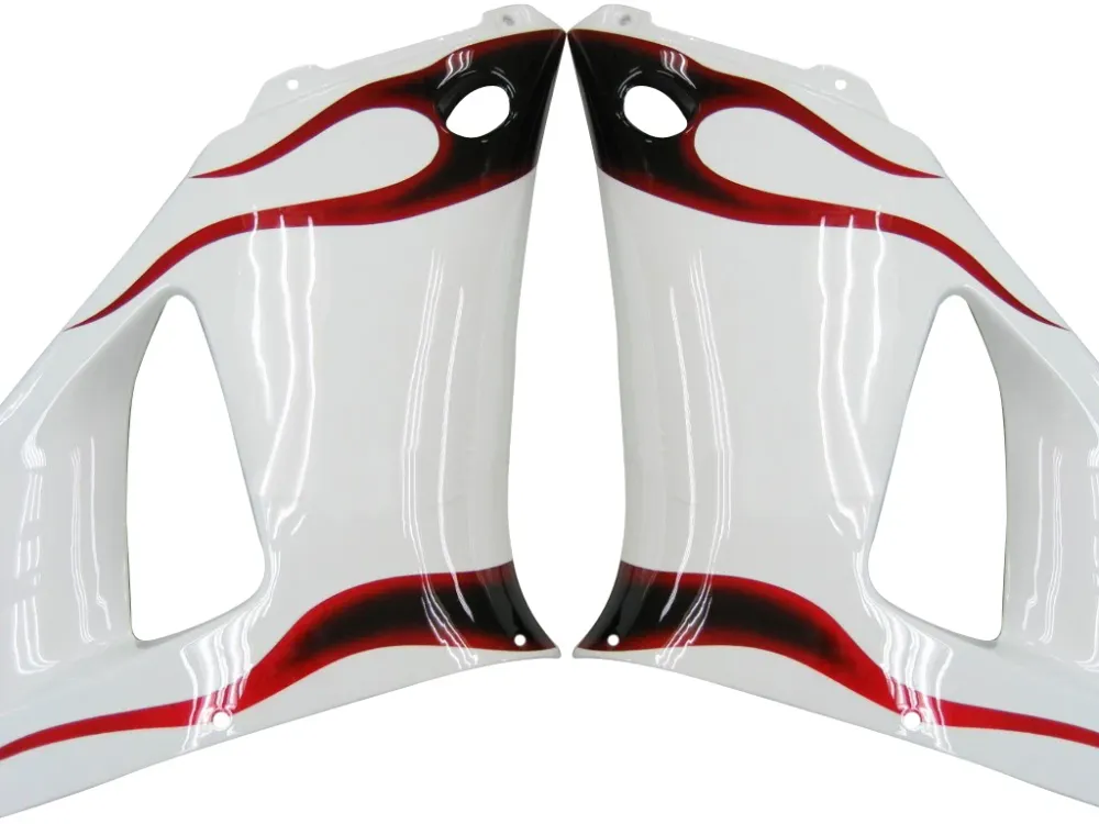 1998-1999 Yamaha YZF-R1 Branca & Carenagens Red Flame Racing Genéricas
