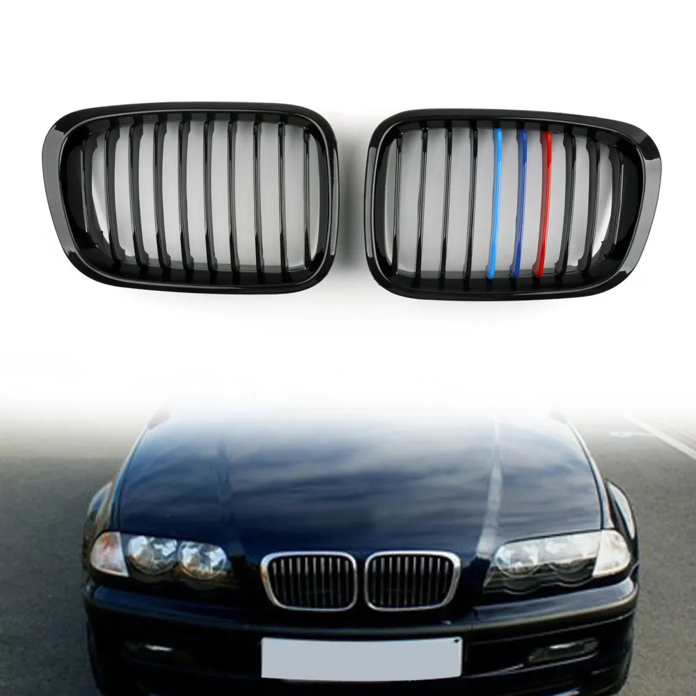 1998-2001 BMW E46 3 Série 4 Porta M-cor da grade de capuz de rim da cor dia frontal grade