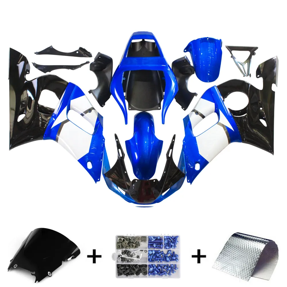 1998-2002 Yamaha YZF 600 R6 Kit de carenagem de injeção Plástico ABS #126