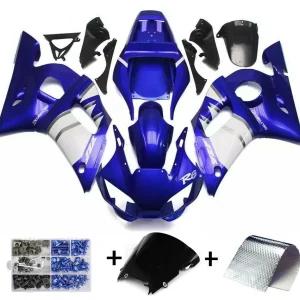 1998-2002 Yamaha Yzf R6 Faining Blue White Fairing Kit por Amotopart