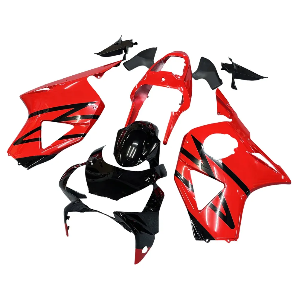 2002-2003 Honda CBR 954 RR Vermelha & Carenagens RR Racing Pretas Genéricas