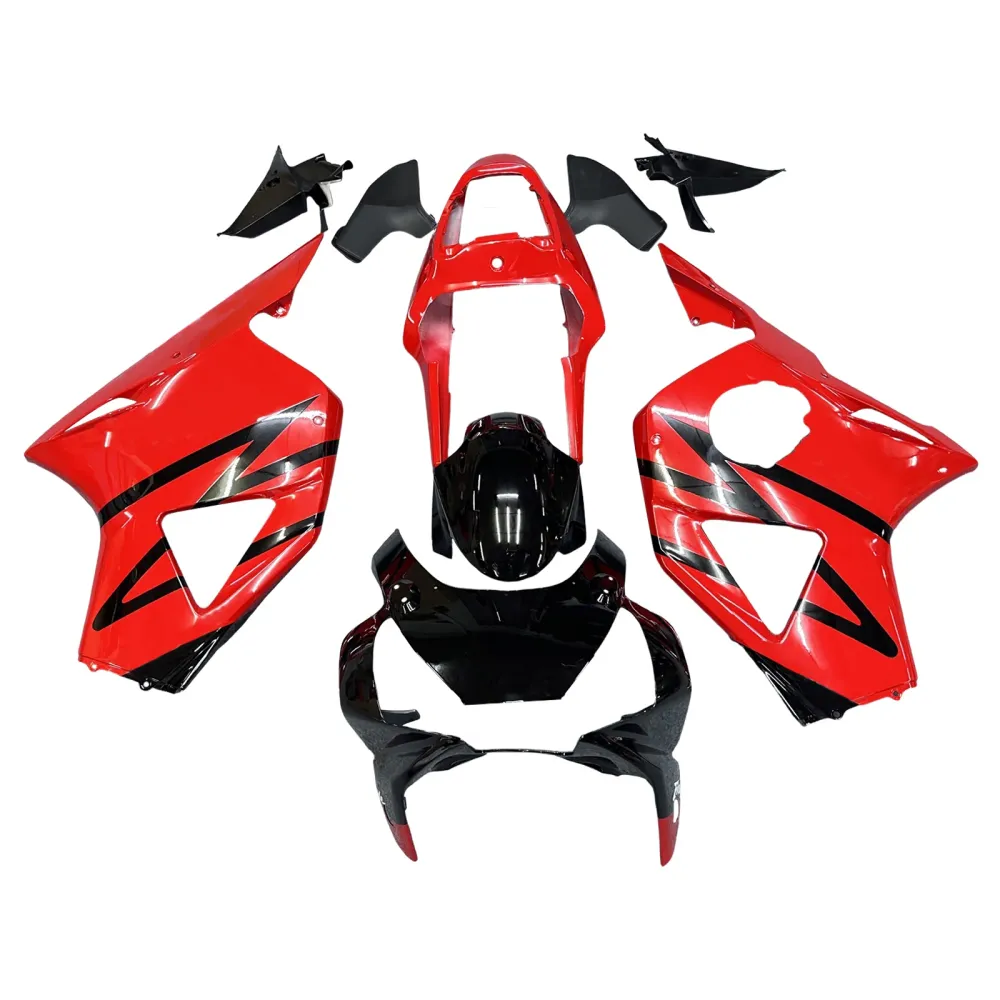 2002-2003 Honda CBR 954 RR Vermelha & Carenagens RR Racing Pretas Genéricas