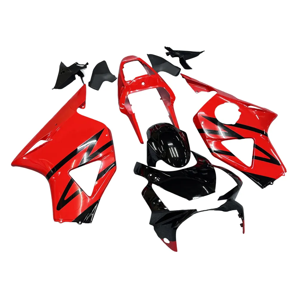 2002-2003 Honda CBR 954 RR Vermelha & Carenagens RR Racing Pretas Genéricas