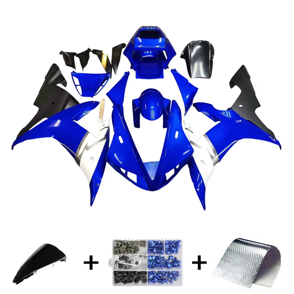 2002-2003 YZF 1000 R1 Blue Bodyworks Fansing ABS Injeção de Plásticos moldados Conjunto genérico