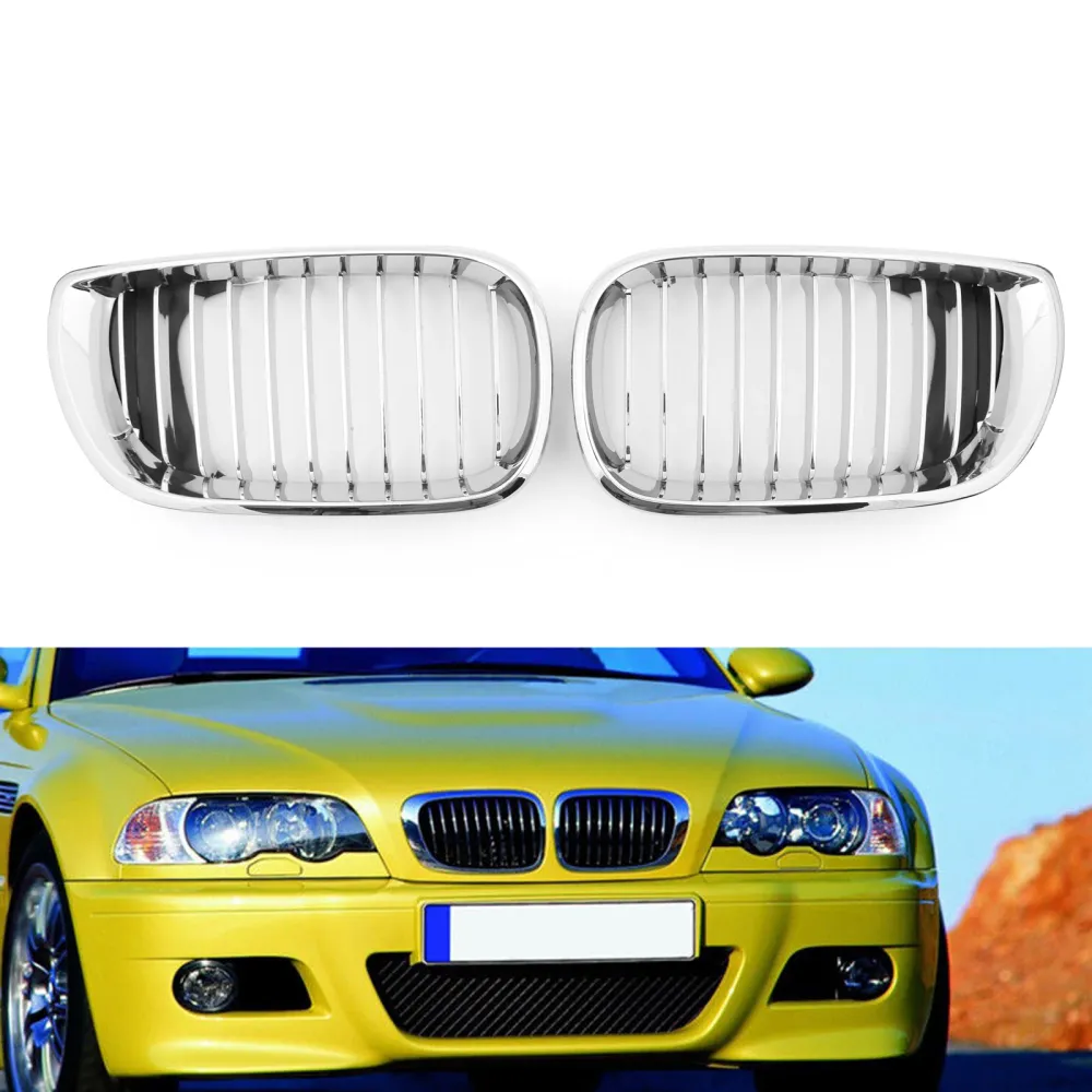 2002-2005 BMW E46 3 Série 4 Porta Frente Capuz da grade de grade cromo