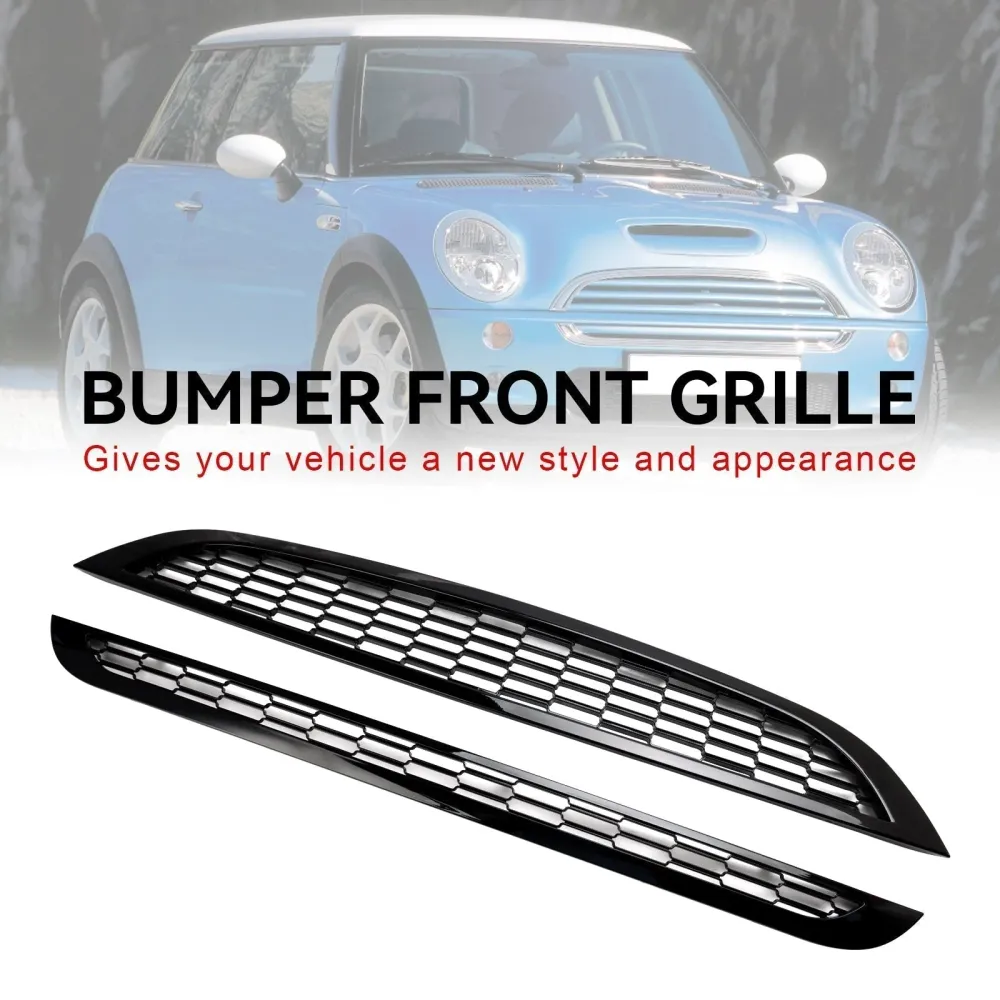 2002-2006 Mini R53 Cooper S Honeycomb Mesh Front Grill Grille 2pcs