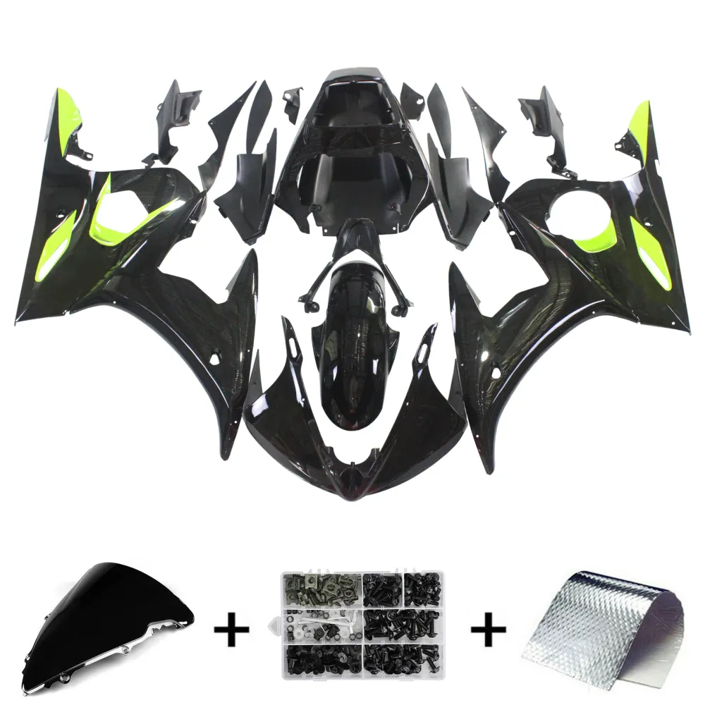 2003-2004 Yamaha YZF 600 R6 2006-2009 R6S AMOTOPT INJECÇÃO KIT BODYWORK PLÁSTICO ABS #149