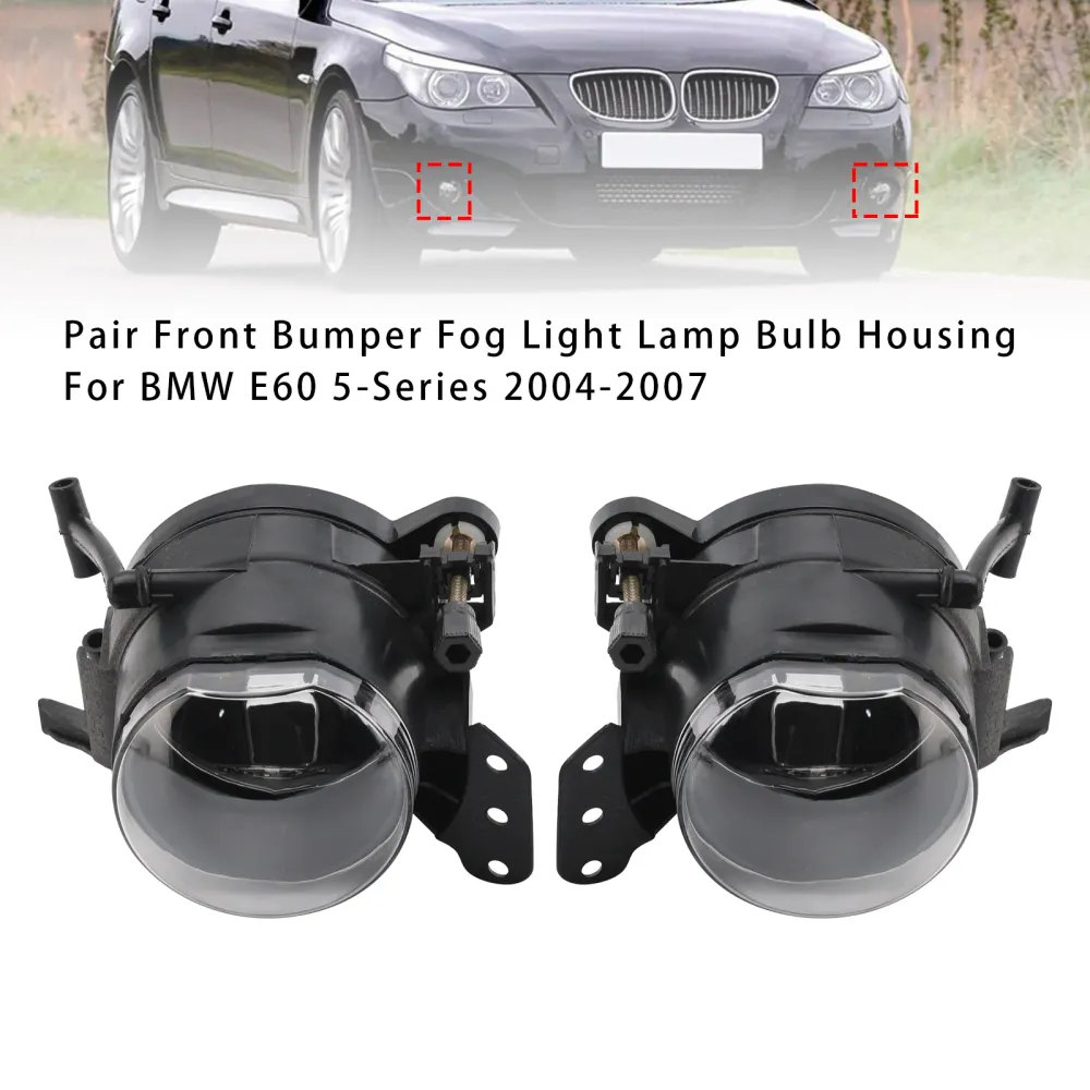 2004-2007 BMW E60 5 Series Par de parafuso de névoa dianteiro Lâmpada de lâmpada de lâmpada de luz