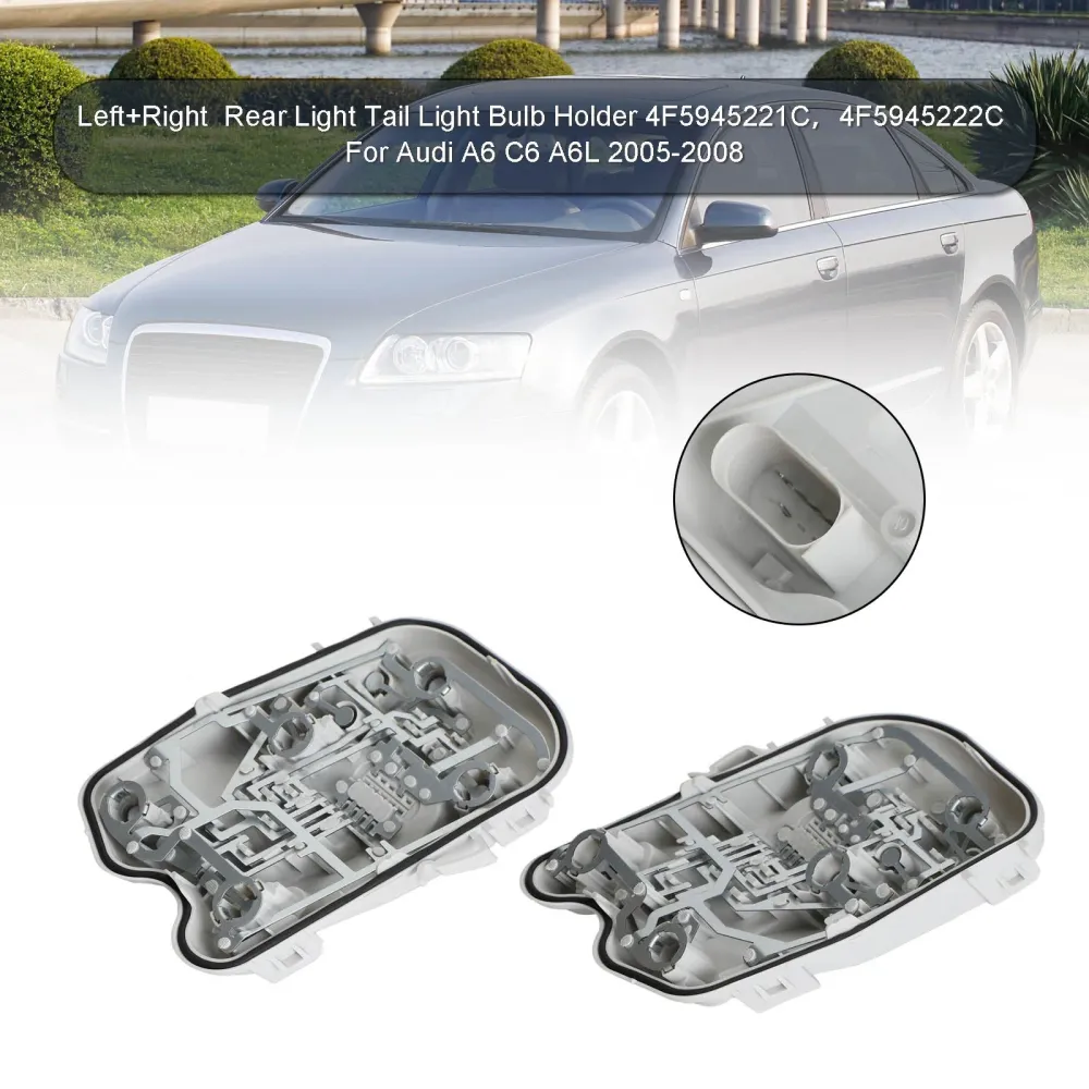 2005-2008 Audi A6 C6 A6L L/R traseira lâmpada da lâmpada da cauda traseira 4F5945222C/21C genérico