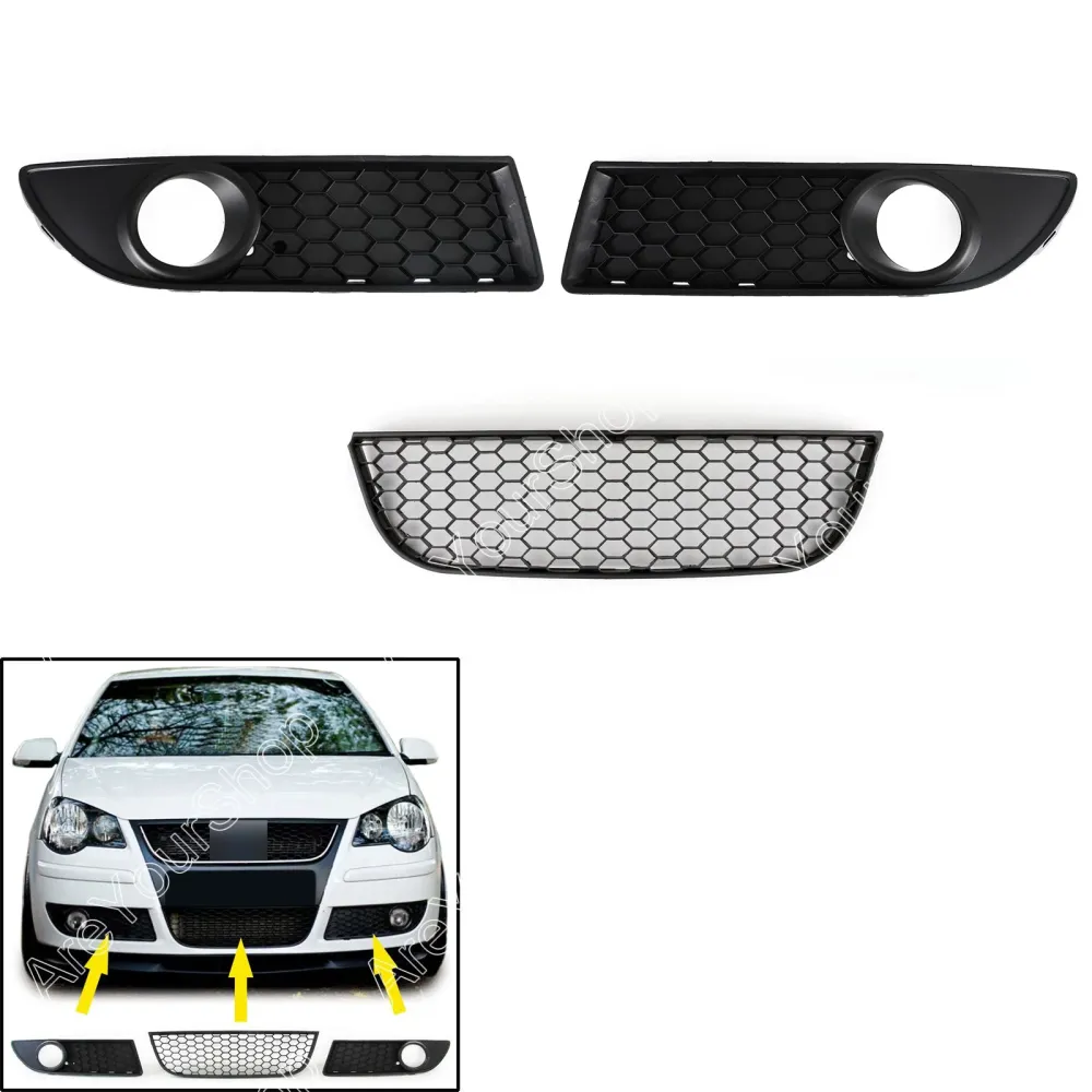2005-2009 VW Polo 9n3 GTI Honeycomb estilo grade inferior