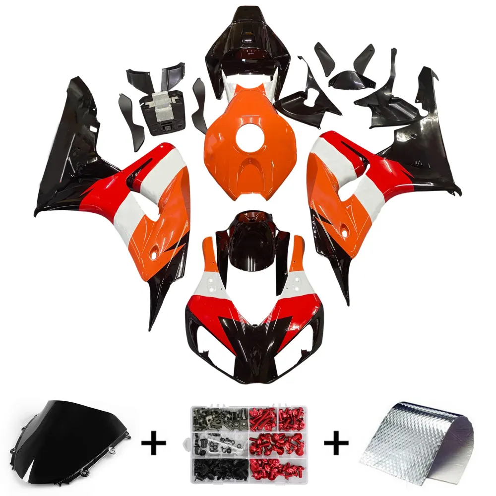 2006-2007 CBR1000RR Fansando de carniç laranja injeção de injeção de injeção moldada conjunto genérico