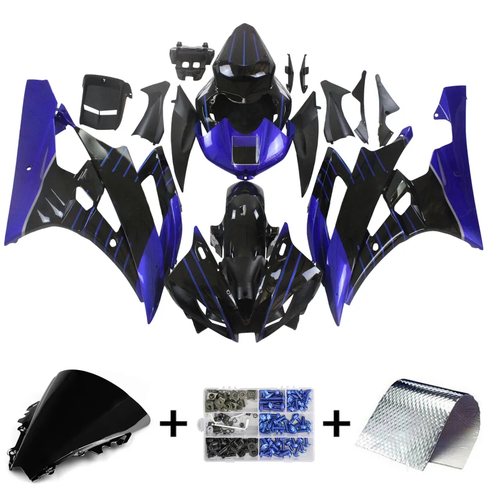 2006-2007 Yamaha YZF 600 R6 Kit de carenagem de carroceria de plástico absorvente
