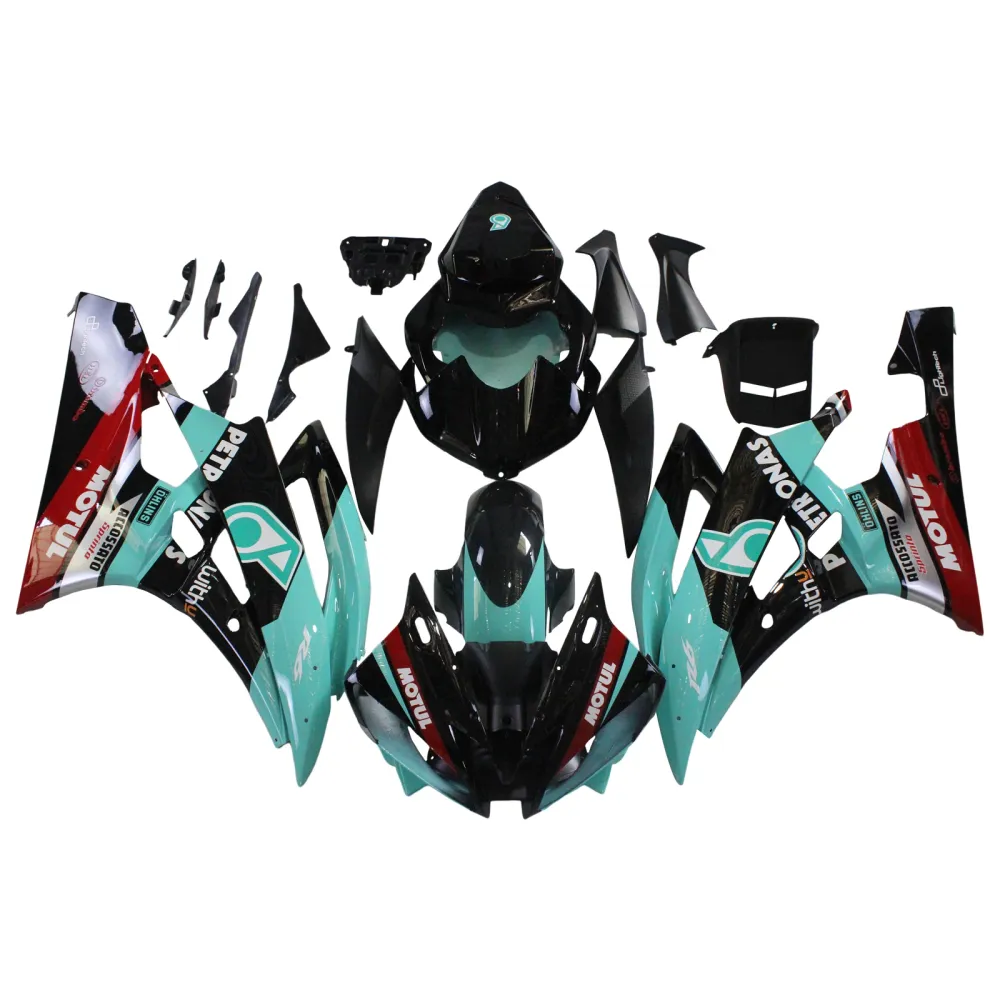 2006-2007 Yamaha YZF 600 R6 Kit de carenagem de injeção Plástico ABS #156