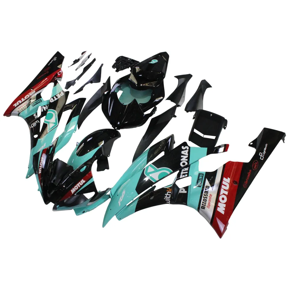 2006-2007 Yamaha YZF 600 R6 Kit de carenagem de injeção Plástico ABS #156