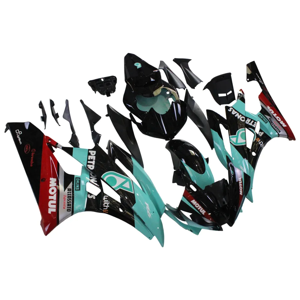 2006-2007 Yamaha YZF 600 R6 Kit de carenagem de injeção Plástico ABS #156