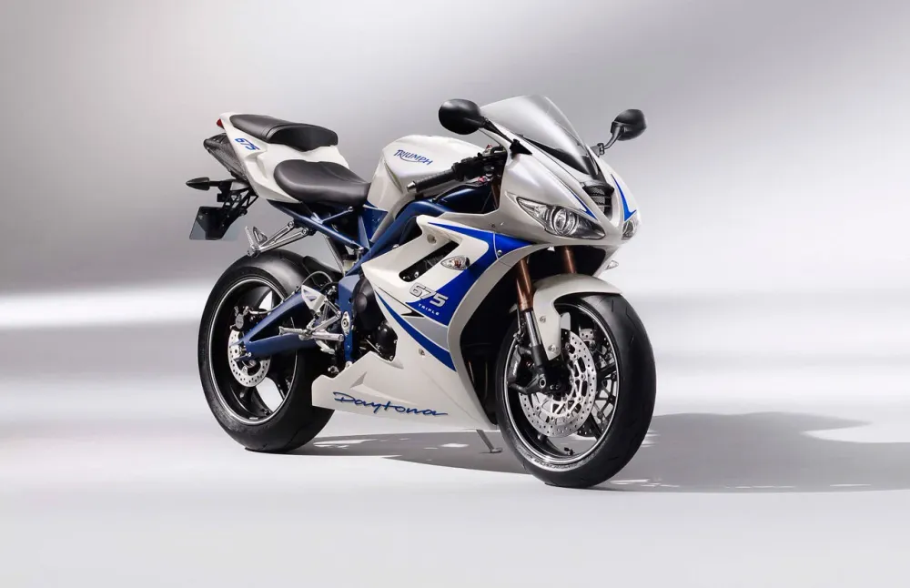2006-2008 Triumph Daytona 675 White Azul Bodywork Molding Abs Injeção Moldagem 7# Genérico