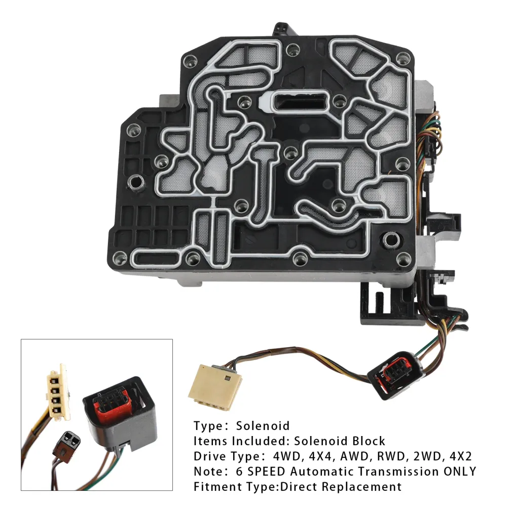 2006-2014 Chrysler 200 6 SP FWD L4 2.4L V6 2.7L 3,5L 3.6L 62TE A604-X Bloco solenóide de transmissão 68376696aa (cópia)