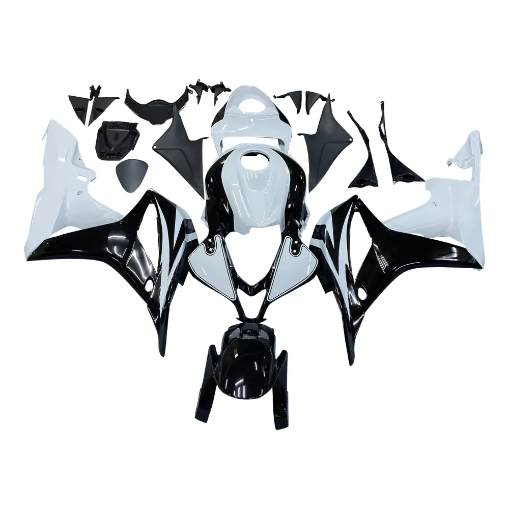 2007-2008 Honda CBR600RR Kit de carenagem preta branca