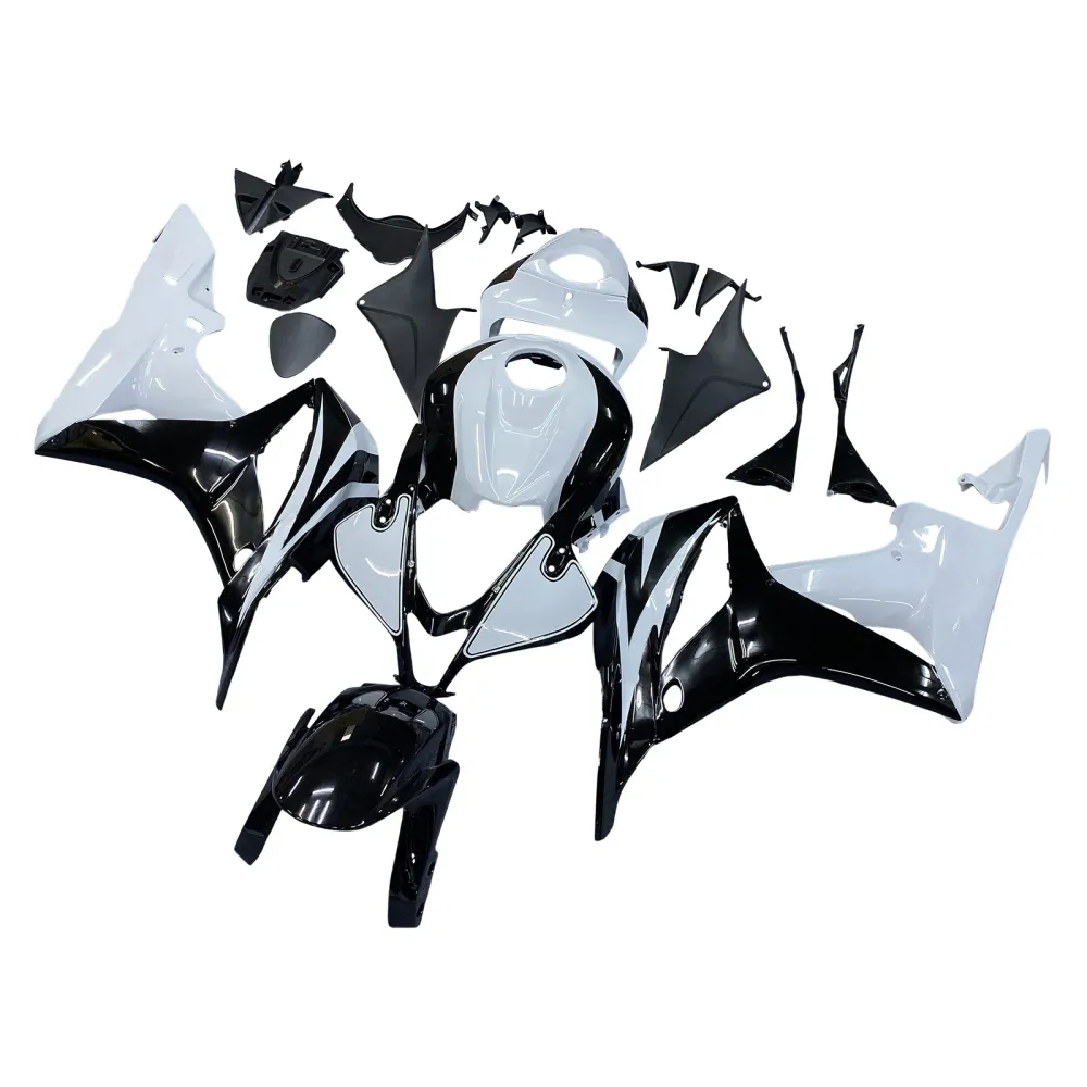 2007-2008 Honda CBR600RR Kit de carenagem preta branca