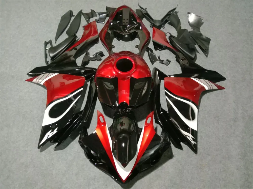 2007-2008 Yamaha YZF 1000 R1 Kit de carenagem de injeção Plástico ABS #125
