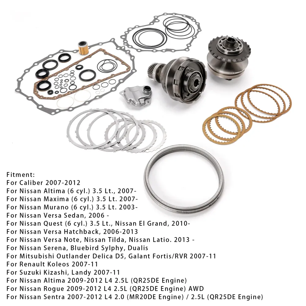 2007-2012 Transmissão de calibre CVT Polia 30T com correia+Corrente & Kit de reconstrução RE0F10A JF011E