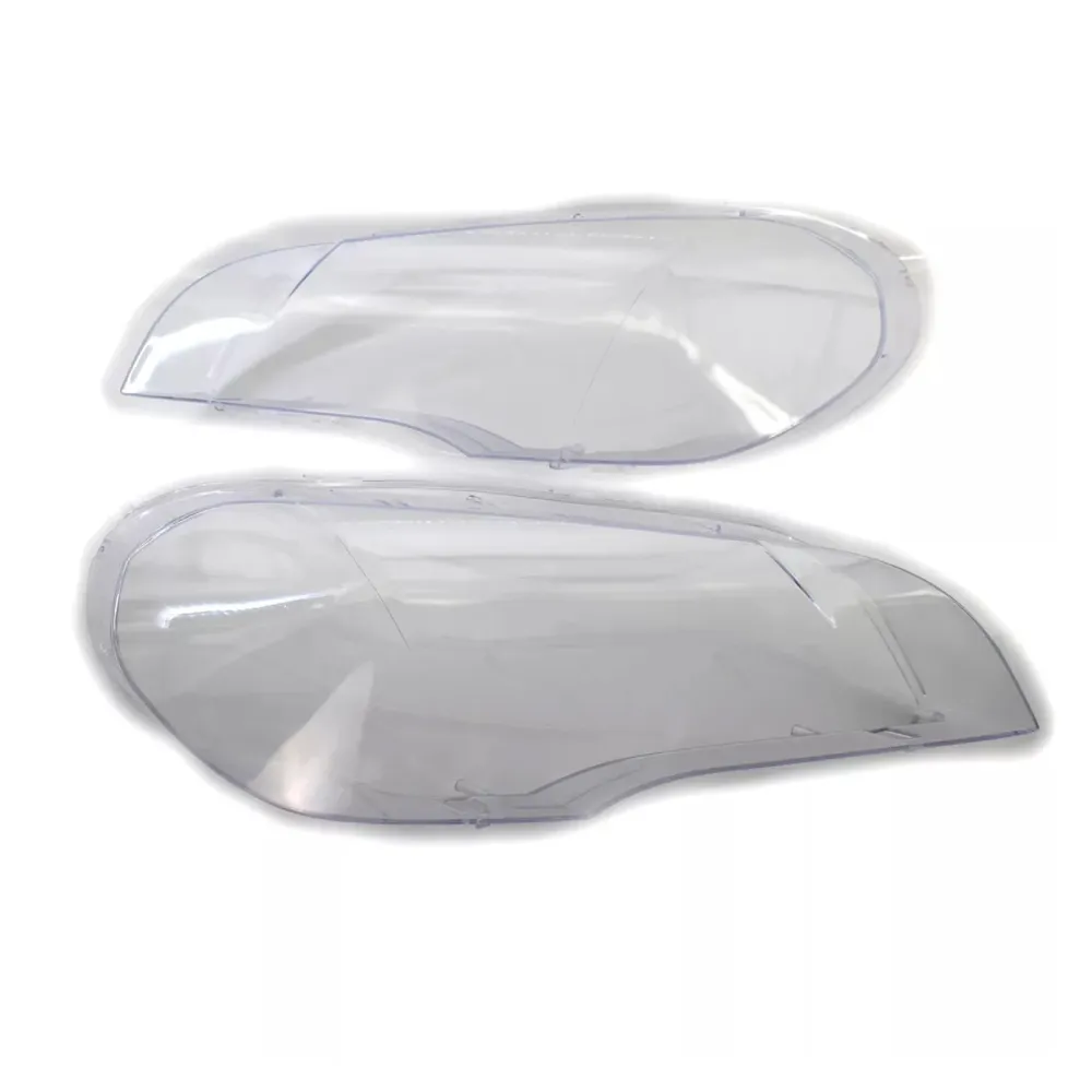 2007-2013 BMW X5 E70 2pcs Lente de farol transparente Tampa do farol esquerdo+direita