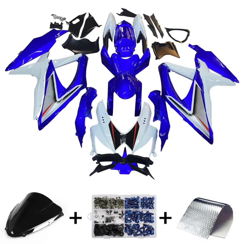 2008-2010 GSXR 600/750 AZUL BOLYWORK ABS INJECÇÃO DE INJEÇÃO DE PLÁSICOS MOLADOS