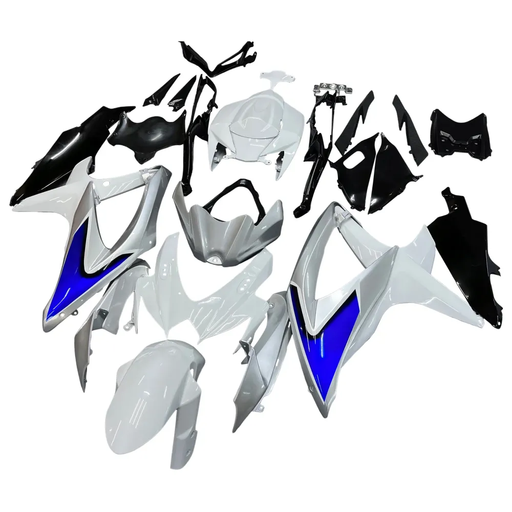 2008-2010 Suzuki GSXR 600 750 Silver White GSXR Racing Fairings genéricos