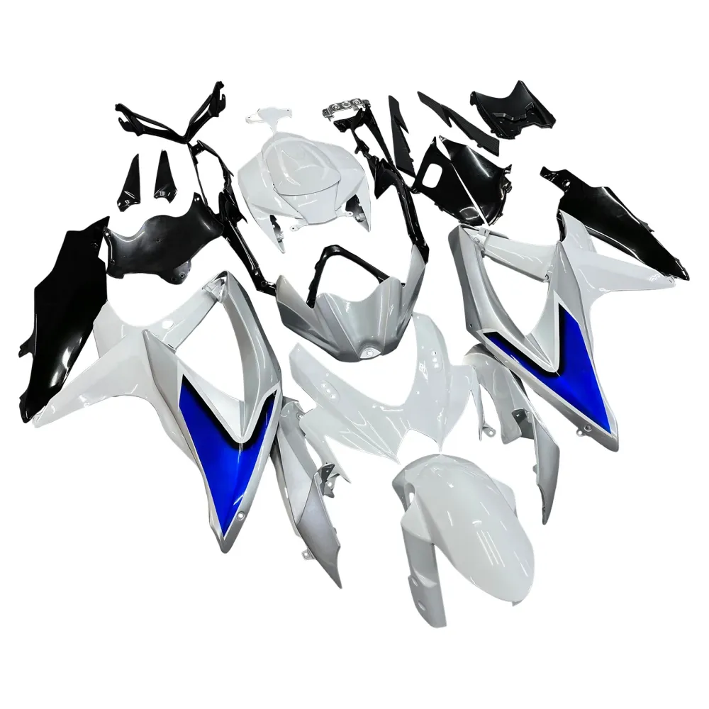 2008-2010 Suzuki GSXR 600 750 Silver White GSXR Racing Fairings genéricos