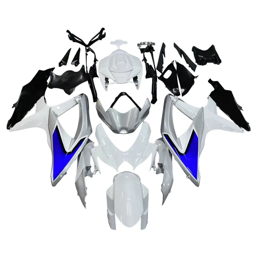 2008-2010 Suzuki GSXR 600 750 Silver White GSXR Racing Fairings genéricos