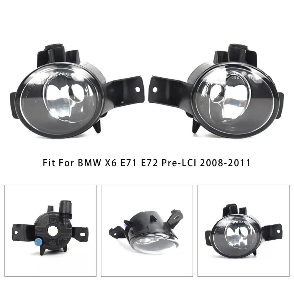 2008-2011 BMW X6 E71 E72 Par de lâmpadas de luz de nevoeiro frontal sem lâmpadas 63177187631