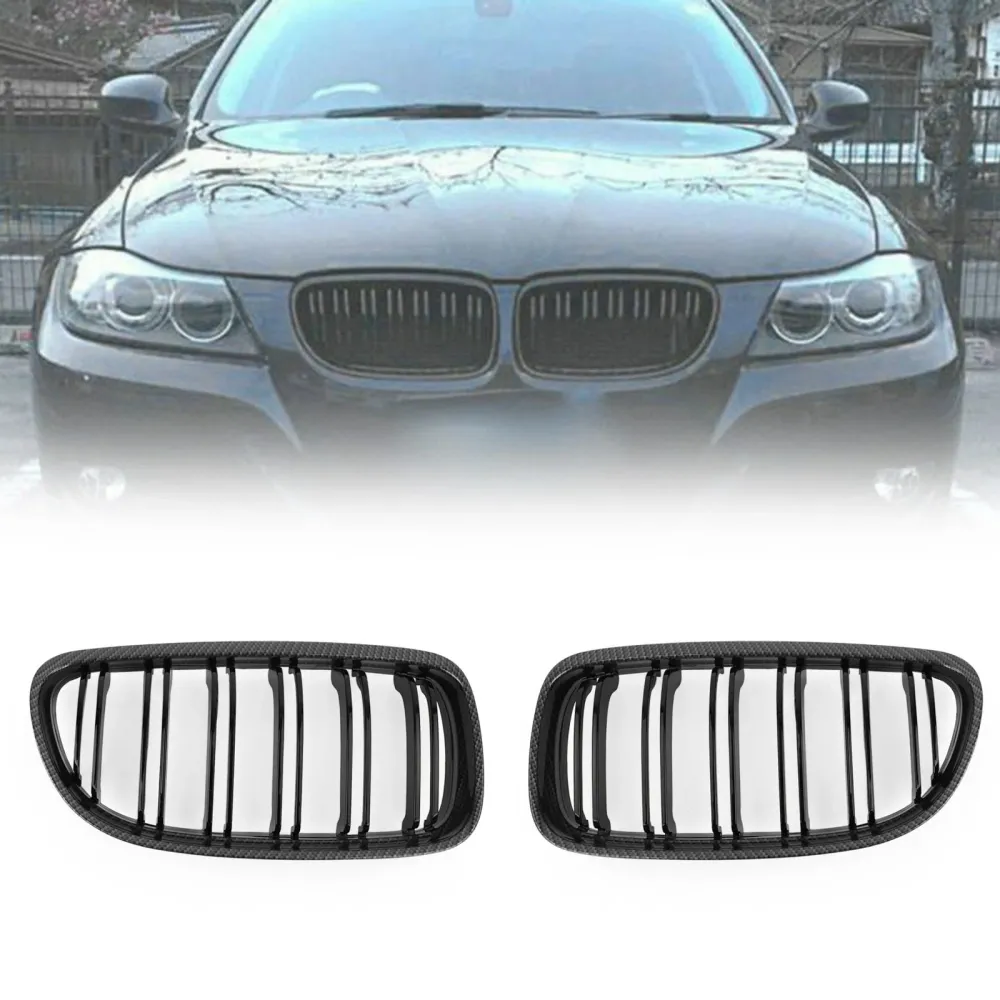 2008-2012 BMW E90/E91 LCI 3 Série Front Kidney Grilles Fiber de carbono 02HGL1106ABK genérico