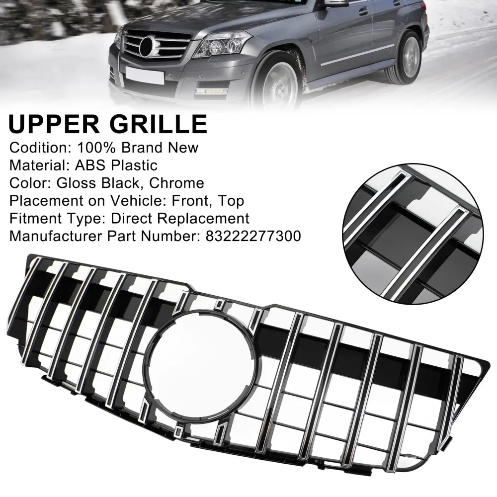 2008-2012 Mercedes-Benz Glk X204 Front Bumper Grill Grill Gril Style GT