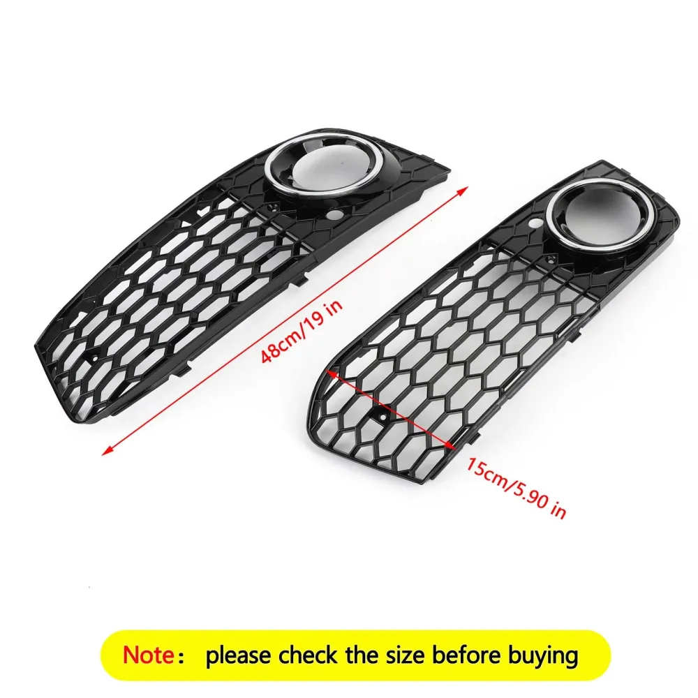 2009-2012 Audi A4 B8 Honeycomb Mesh Fog Light Light Sent Grill