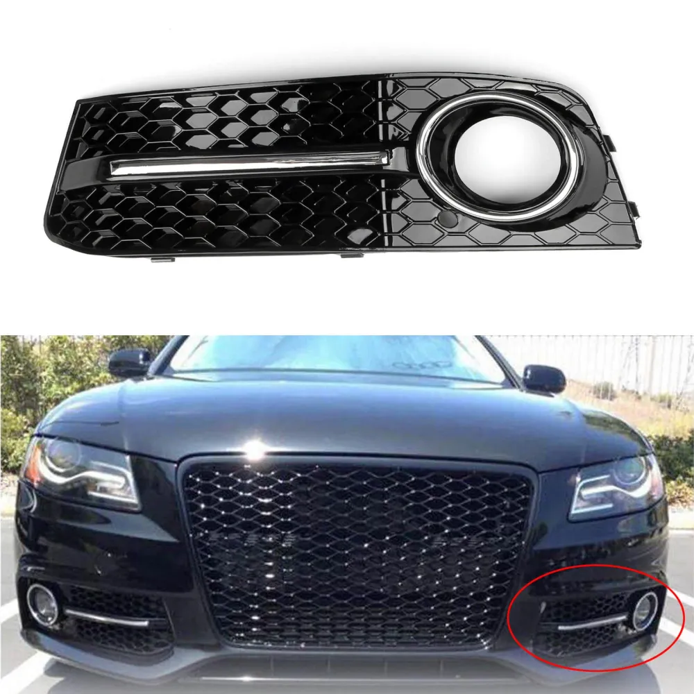 2009-2012 A4 B8 A4 LH CHROME MEL FEGO NEXA TAPA LIGHT GRILL GRILLE GENERIC GENERIC