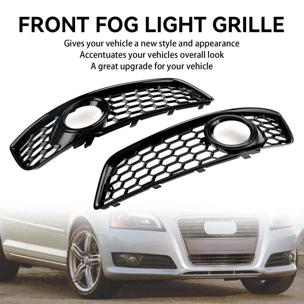 2009-2013 Audi A3 8p Honeycomb Bumper Front Fog Light Grill Grille Tampa