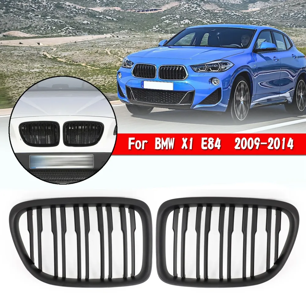 2009-2014 BMW X1 E84 Capuz da frente da grade de rim da frente da grade mata preta/brilho preto 51112993305 51112993306 51...