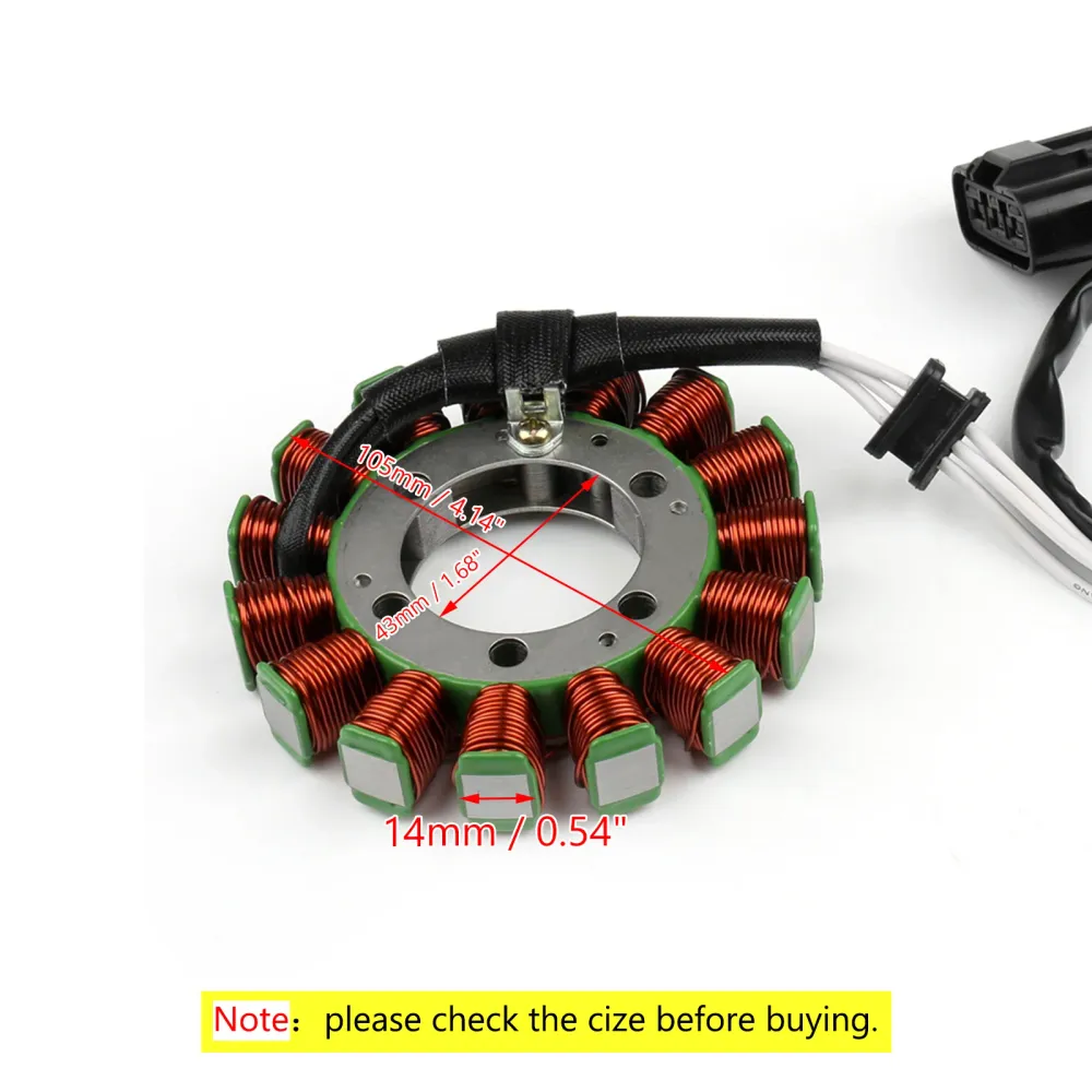 2009-2017 KAWASAKI ZX600R NINJA ZX6R STATOR GERADOR DO ALTERMADOR 21003-0083 Genérico