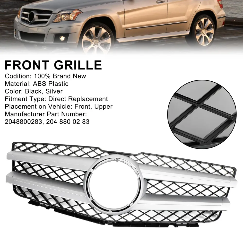 2010-2012 Mercedes Benz GLK X204 GLK350 GRILHA DE CAPELA CAPELA FRONTAÇÃO GRILE 2048800283
