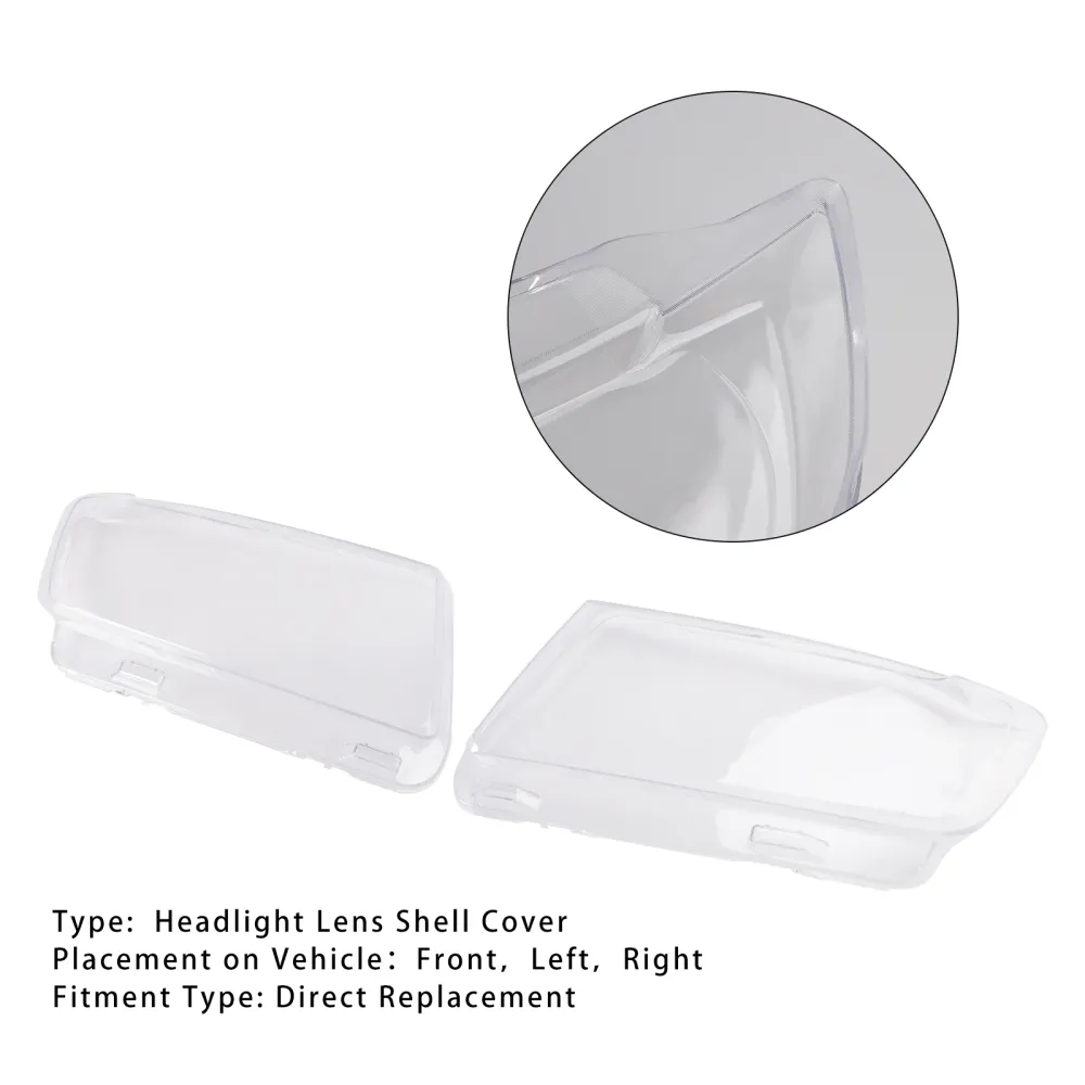 2011-2013 Jeep Grand Cherokee 2pcs Lente de farol da tampa da concha transparente