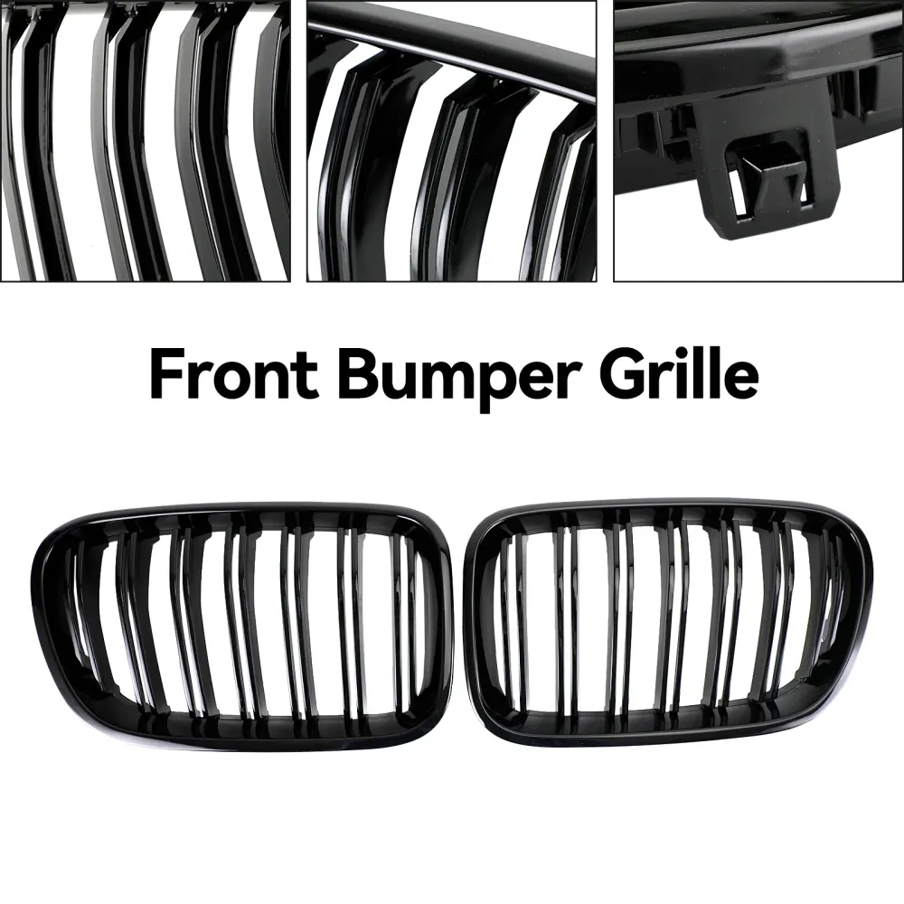 2011-2014 BMW X3 F25 Linha dupla brilho preto grade de rim dianteiro dianteiro grade