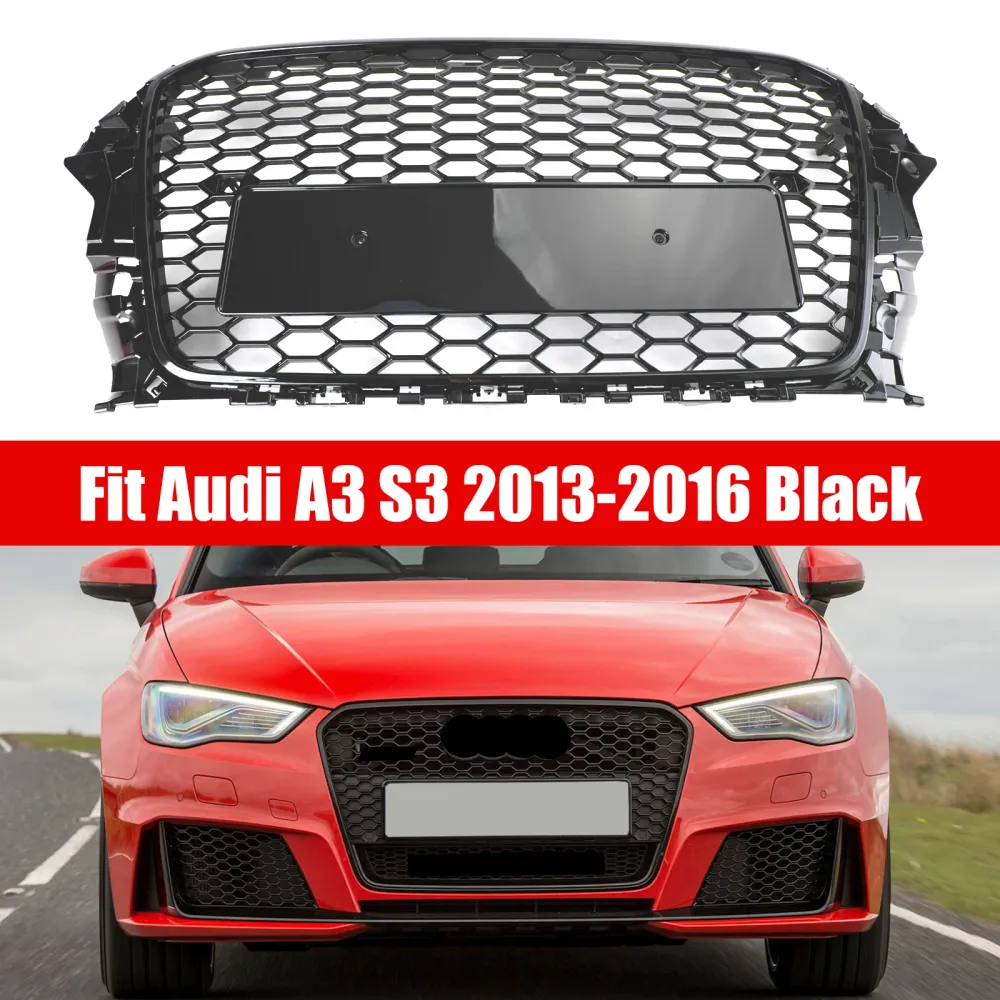 2013 2014 2015 2016 Audi A3 S3 RS3 Honeycomb grade Front Front Grille Black Black