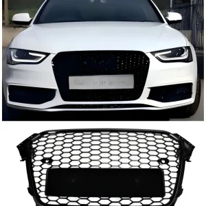 2013 2014 2015 2016 Audi A4 S4 RS4 Mesh de malha dianteira grade grade Grill Black Black